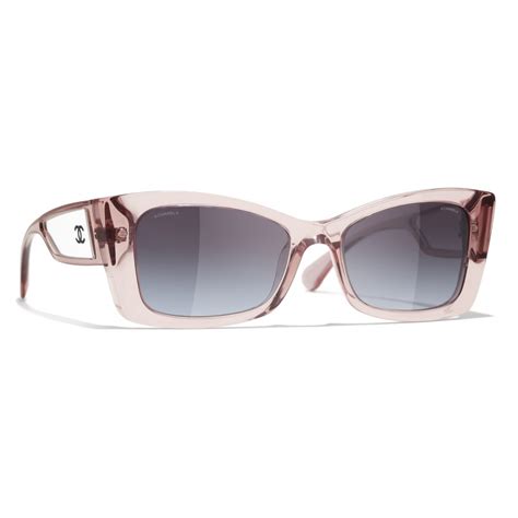 new pink chanel sunglasses|Chanel sunglasses with clear sides.